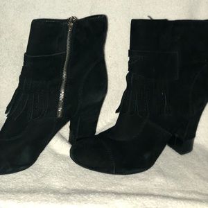 BCBGirls suede fringe boots